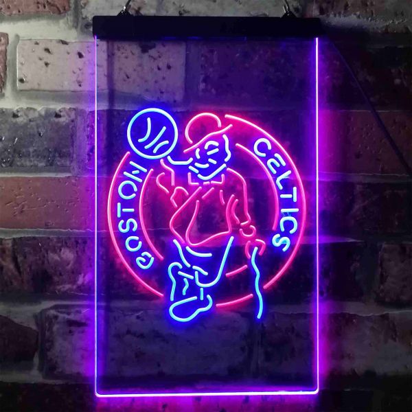 Boston Celtics Logo Neon Dual LED Sign